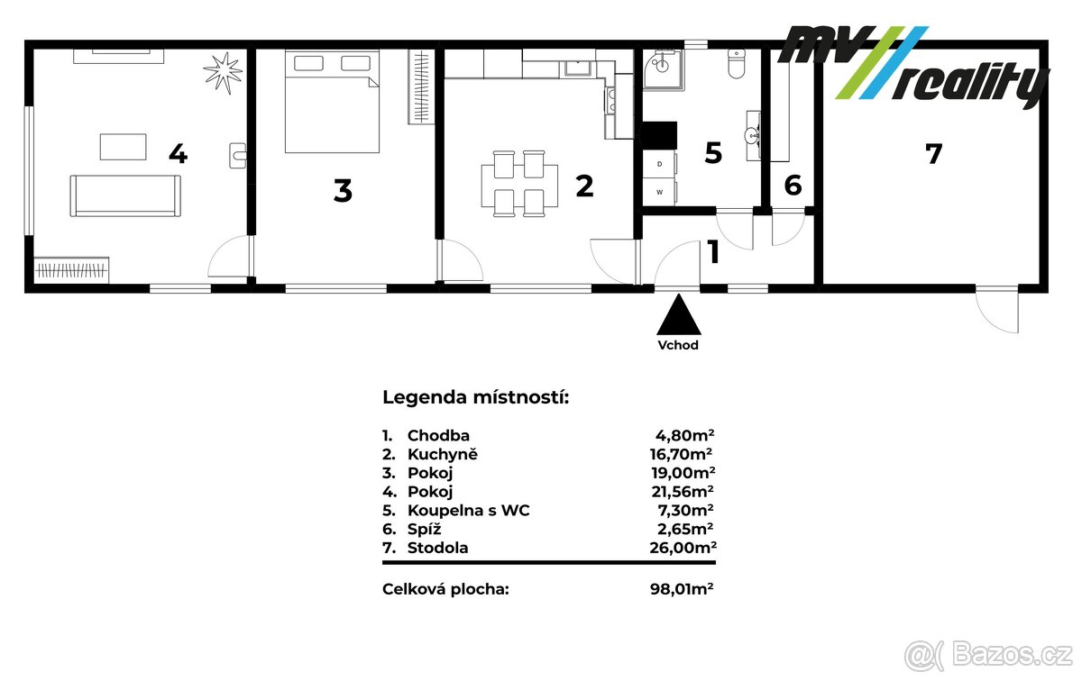 Kostelní Lhota, Prodej rodinného domu 75 m², s pozemkem 448 - 13