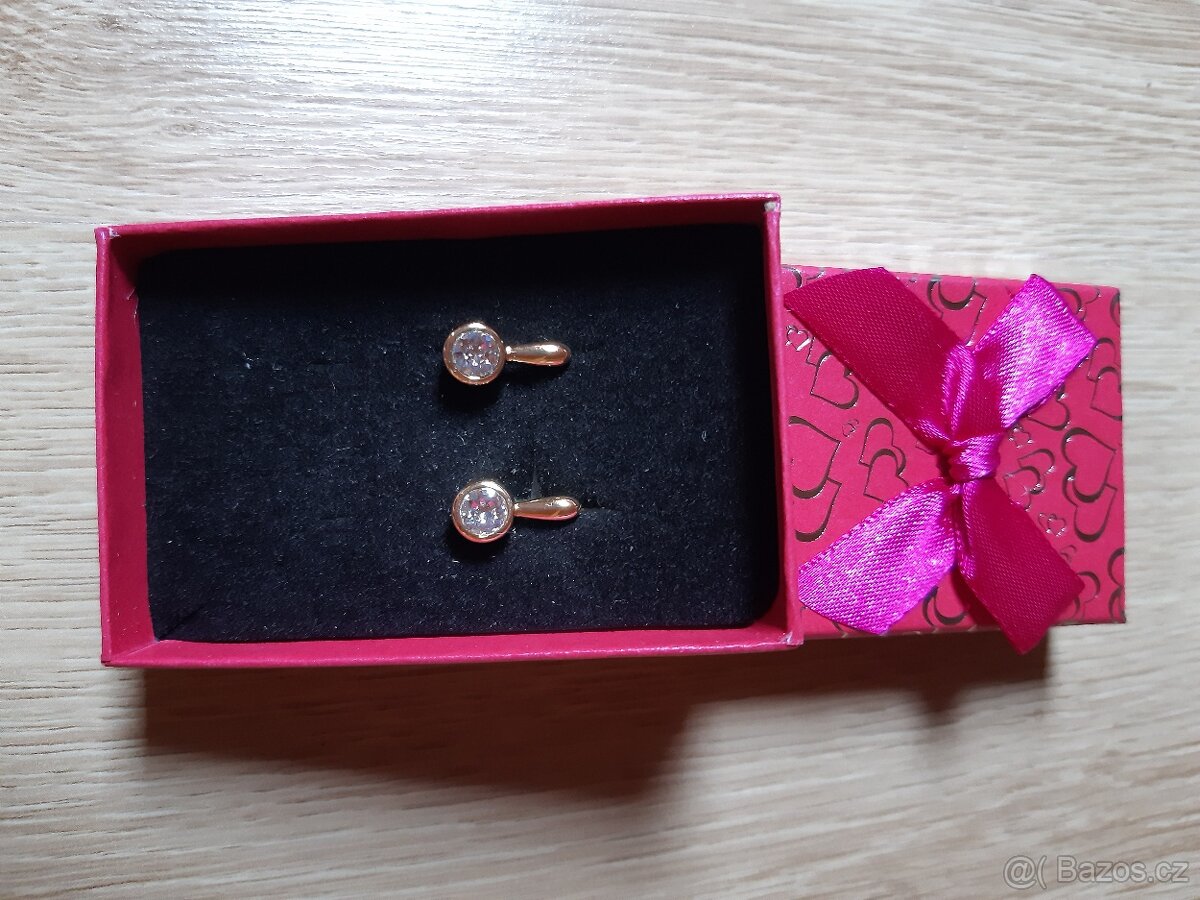 Luxusní pozlacené náušnice - 13