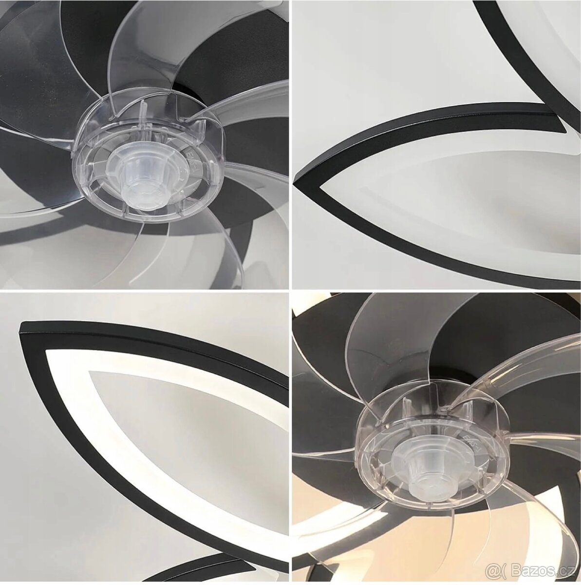 LUSTR BÍLI LED STROPNÍ VENTILÁTOR - 13