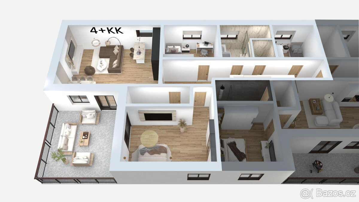 Nový střešní byt 4+kk s velkou terasou - Horská, Litvínov - 13