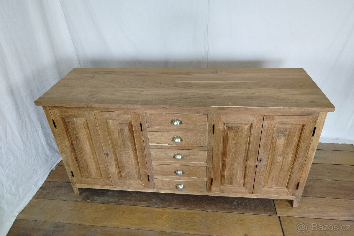 Velká masivní komoda TEAK - 13