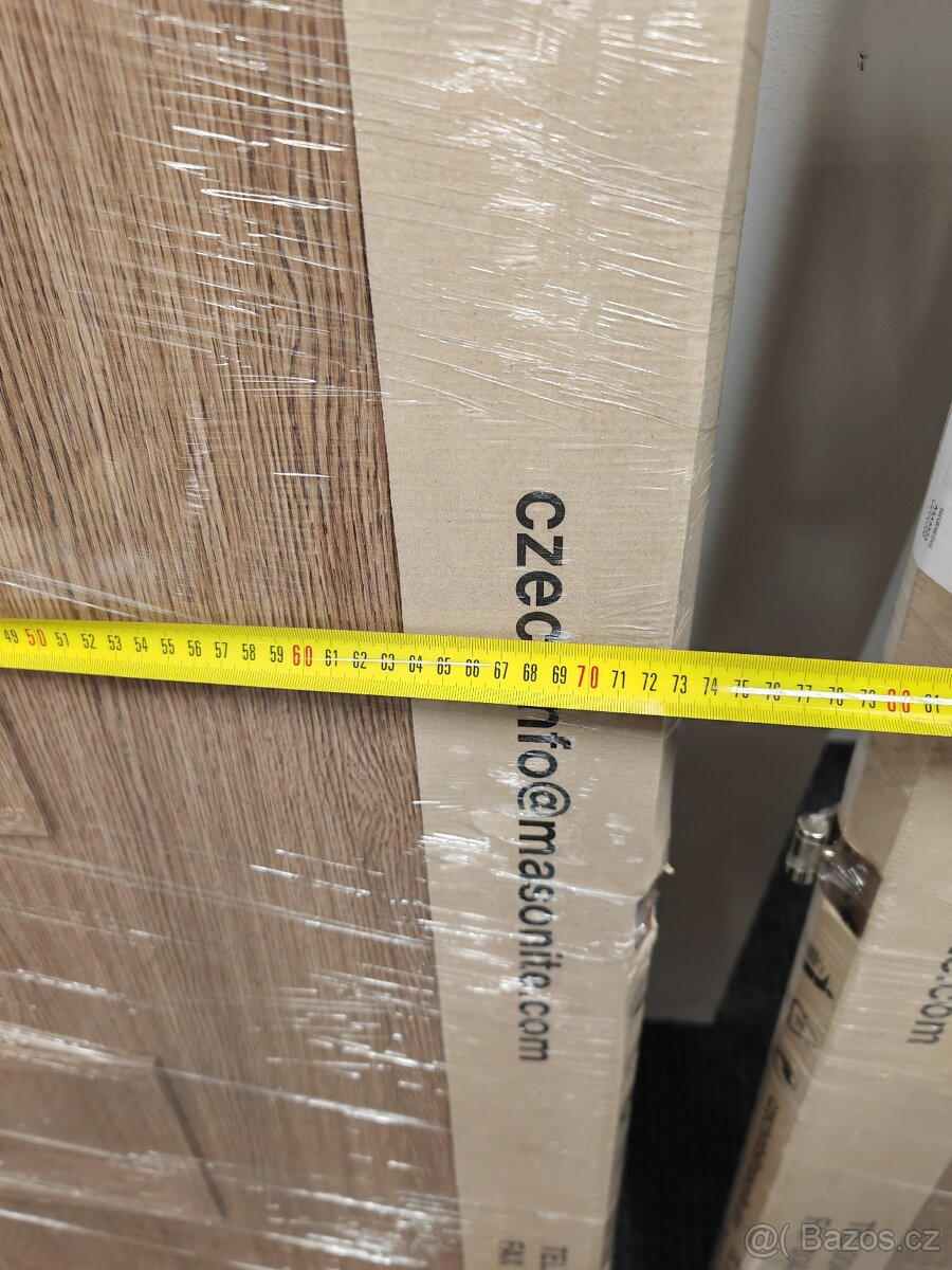 Interiérové dveře 2ks MASONITE 70/ plné s čtvercovým vzorem - 13