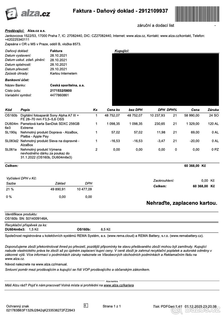 Fotoaparát Sony A7III + objektiv Sigma 28-70 f/2,8 DG DN C - 13