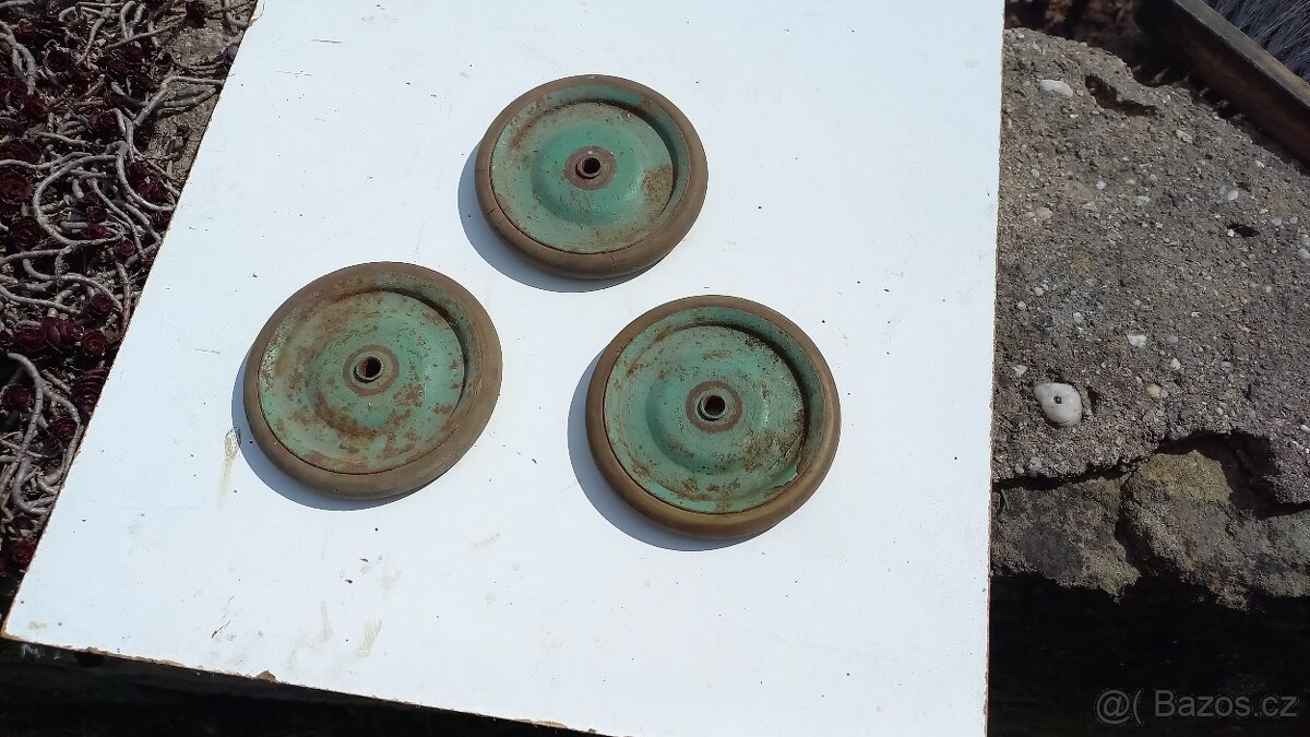 Retro kočárek pro panenky + další kolečka, kola (různá) - 13