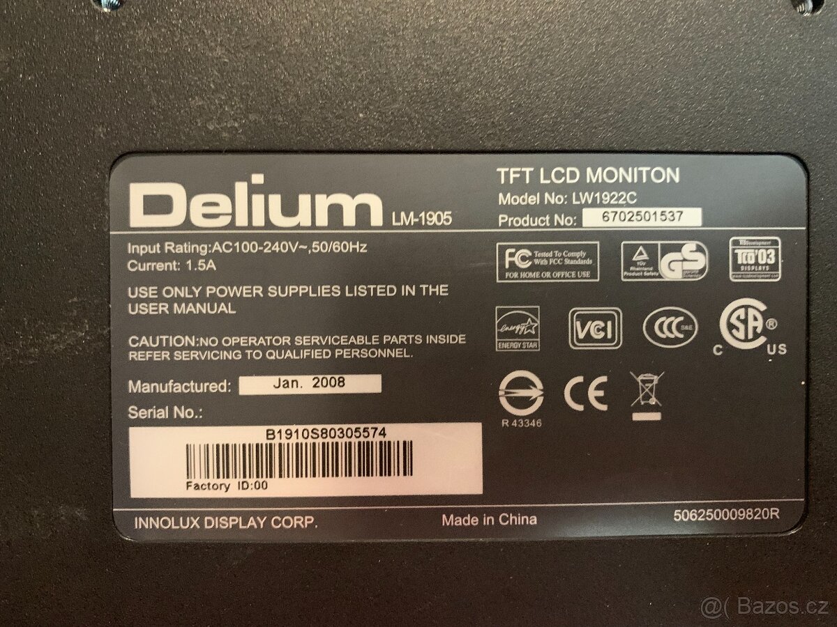 monitor 17" LCD LED - 13