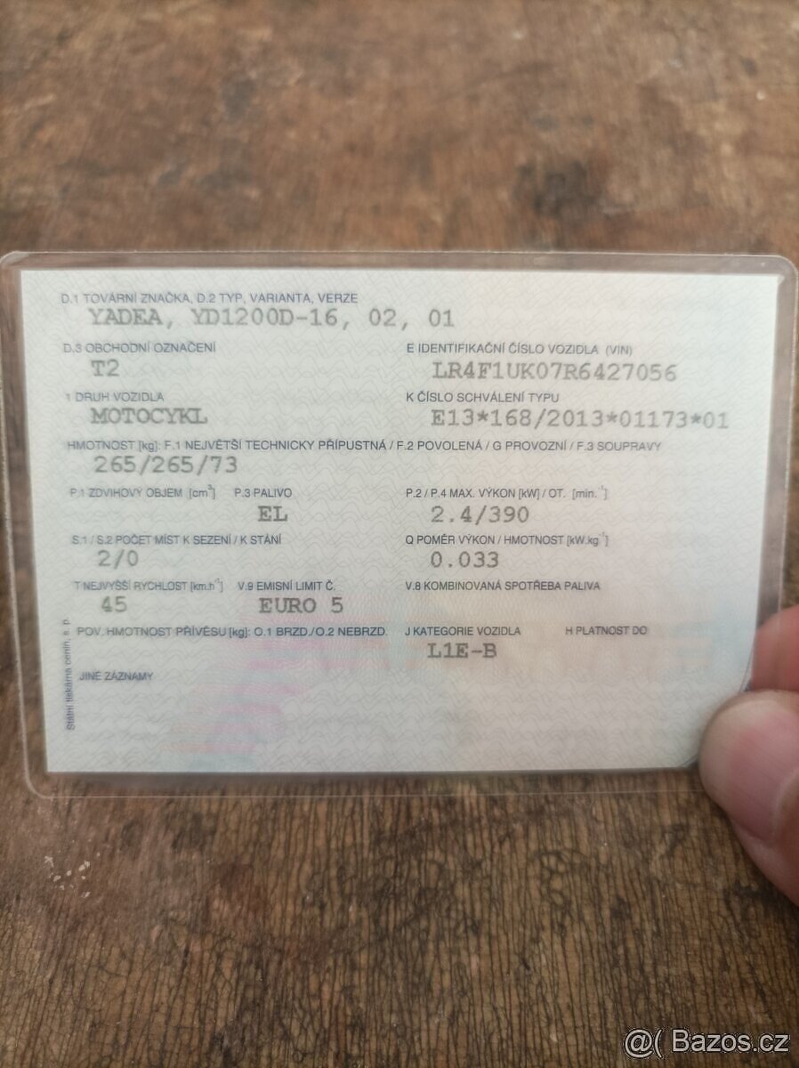 Prodám elektro skútra YADEA T2 - 13