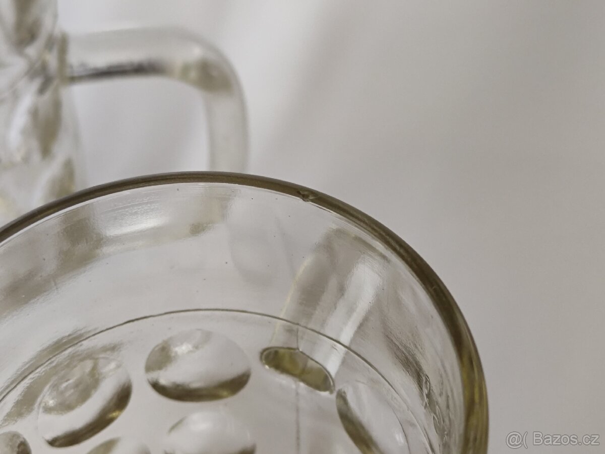 Retro pivní sklenice 0,3 Jiří Brabec, Sklo Union, pošta 75.- - 13