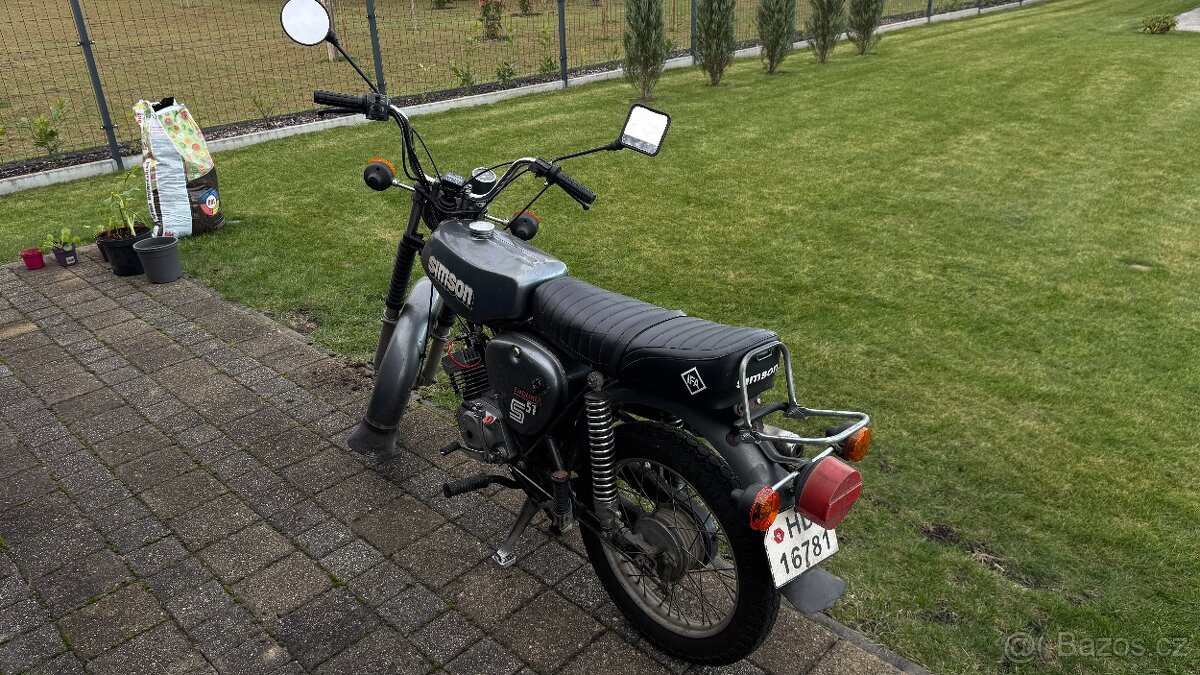 Simson S51 Enduro, originál, platné doklady a STK,pojízdný - 13