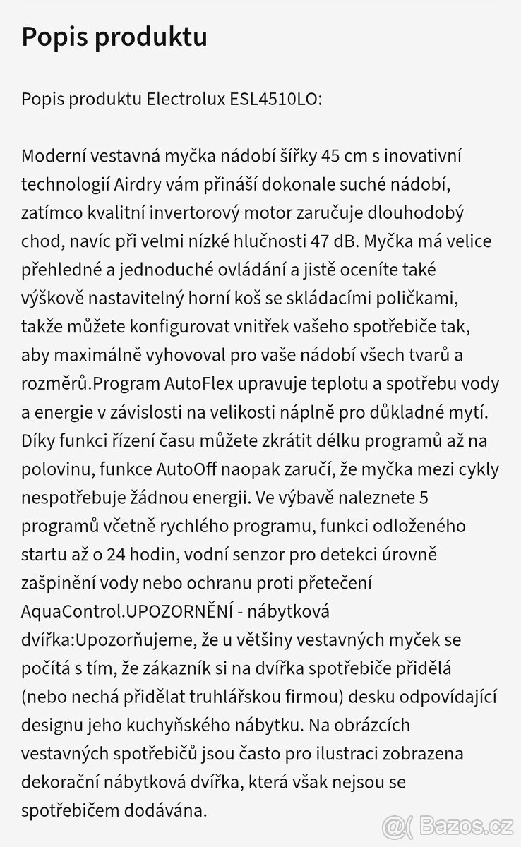 Elektrolux 45cm 5 programů Fuzzy Logic, plně integrovaná - 13