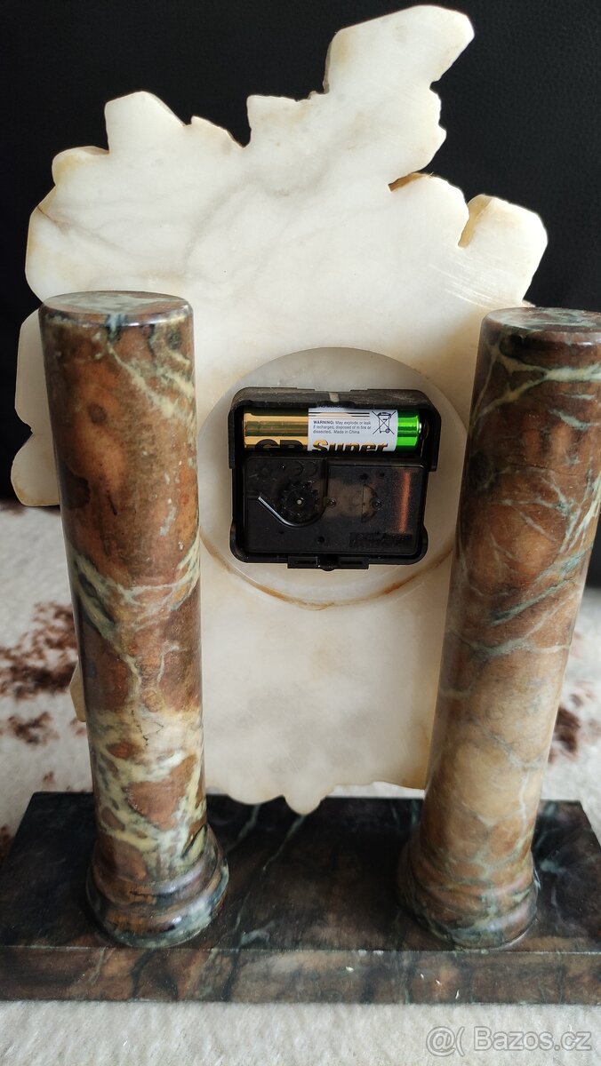 Hodiny mramorové sloupové krbové Bonn ULS Germany - 13