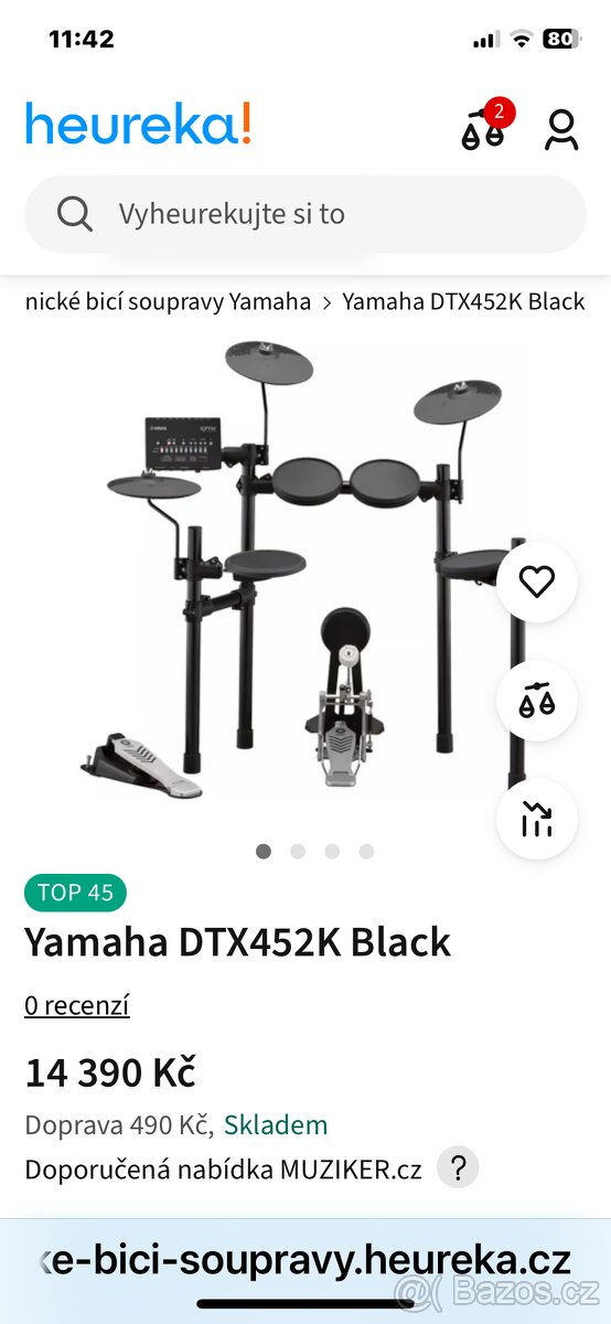 Prodám elektronické bicí Yamaha DTX452K - 13