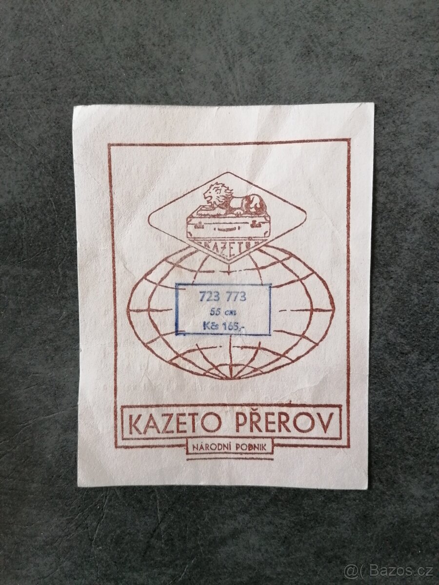 Retro koženkový kufr šedý - 13