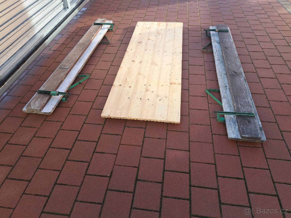 Pivní set rozkládací, dlouhý 220 cm + hospodský deštník - 13