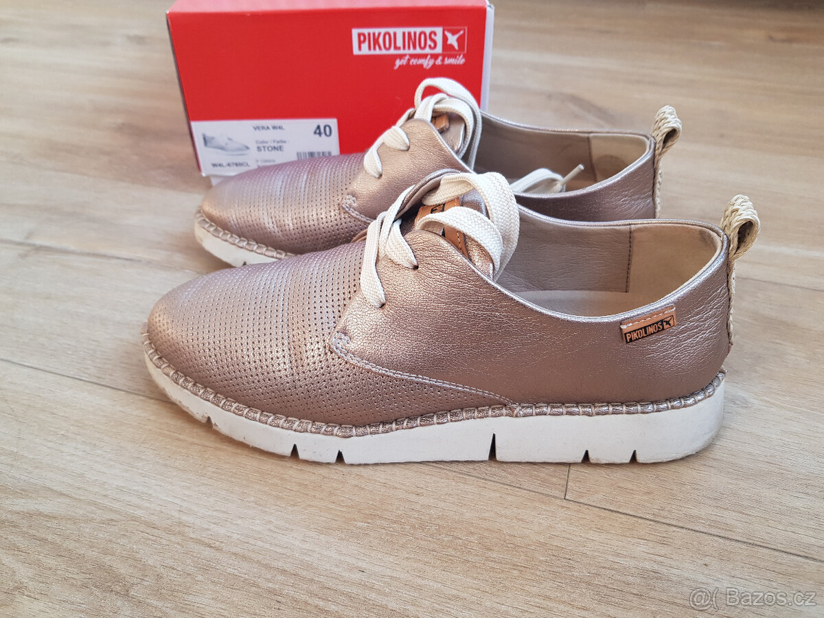 Stříbrné kožené boty PIKOLINOS vel. 40 - 13