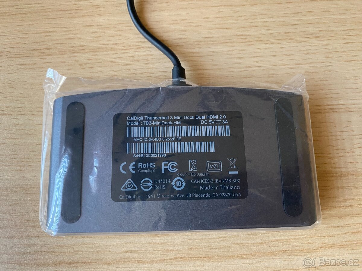 Nová mini dokovací stanice CalDigit Thunderbolt 3 - orig. b. - 13