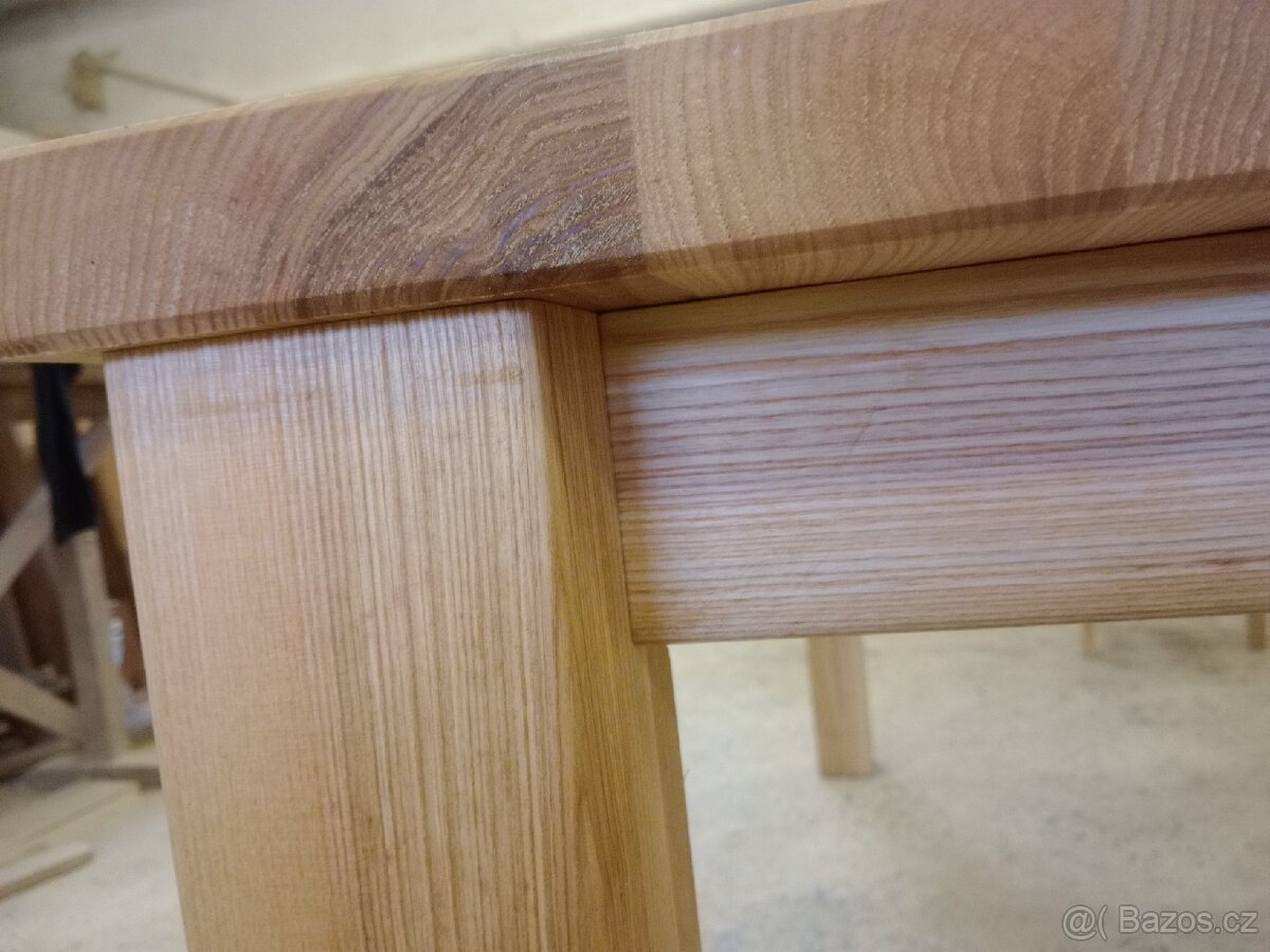 Jídelní stůl a židle masiv jasan set - 13