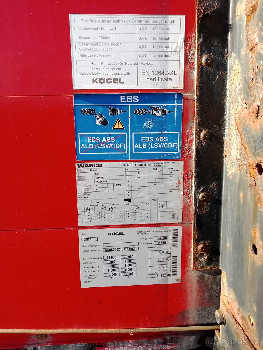 Návěs plachtový Kogel SN24 standard - 13