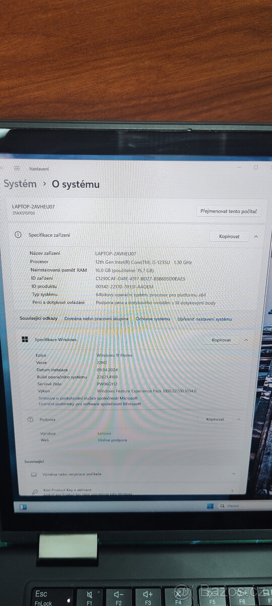 Lenovo ThinkPad x13 yoga g3 i5-1235u 16/512GB√FHD+√1r.z.√DPH - 13