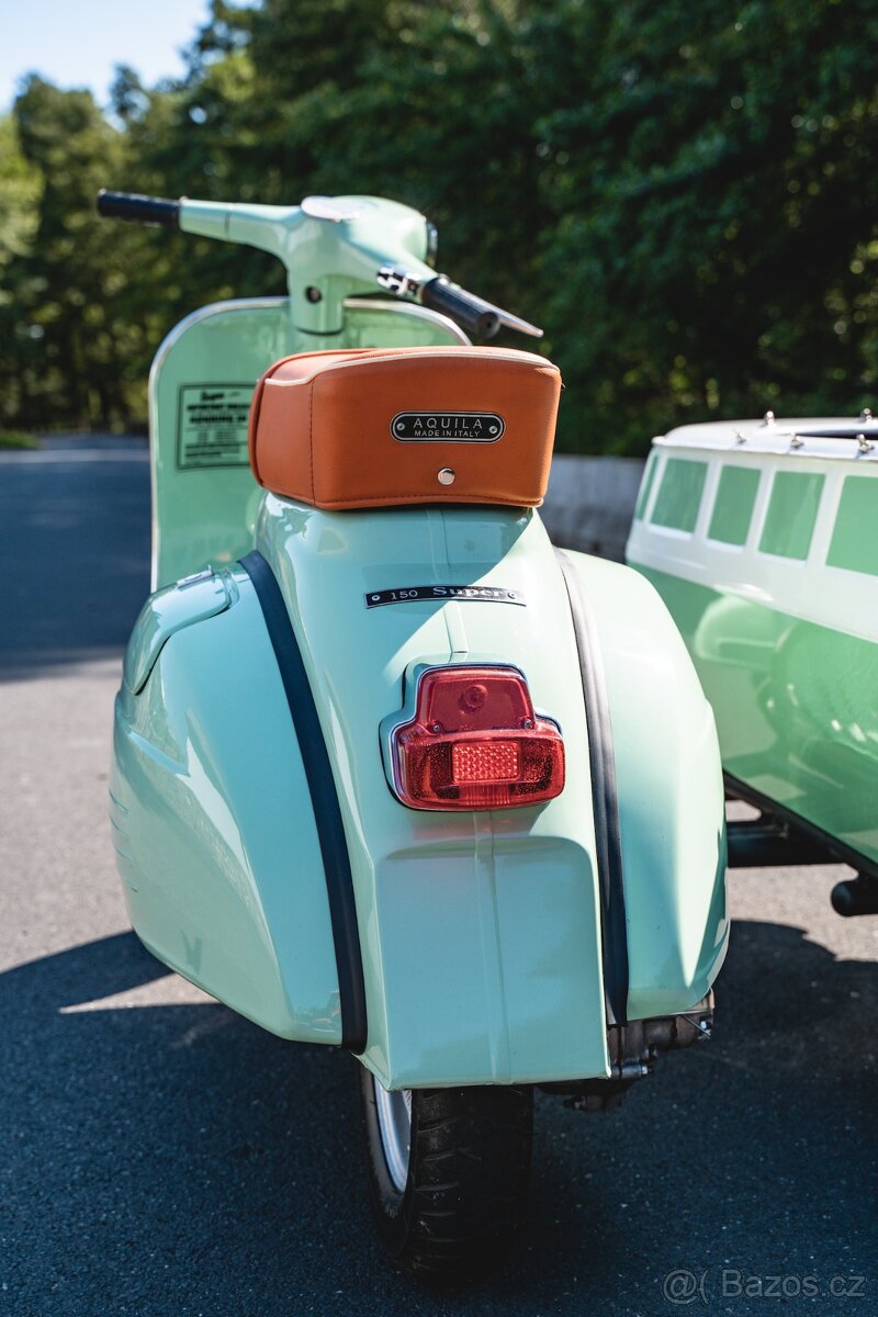 Veterán Piaggio Vespa Scooter VW sidecar (1973) - 13