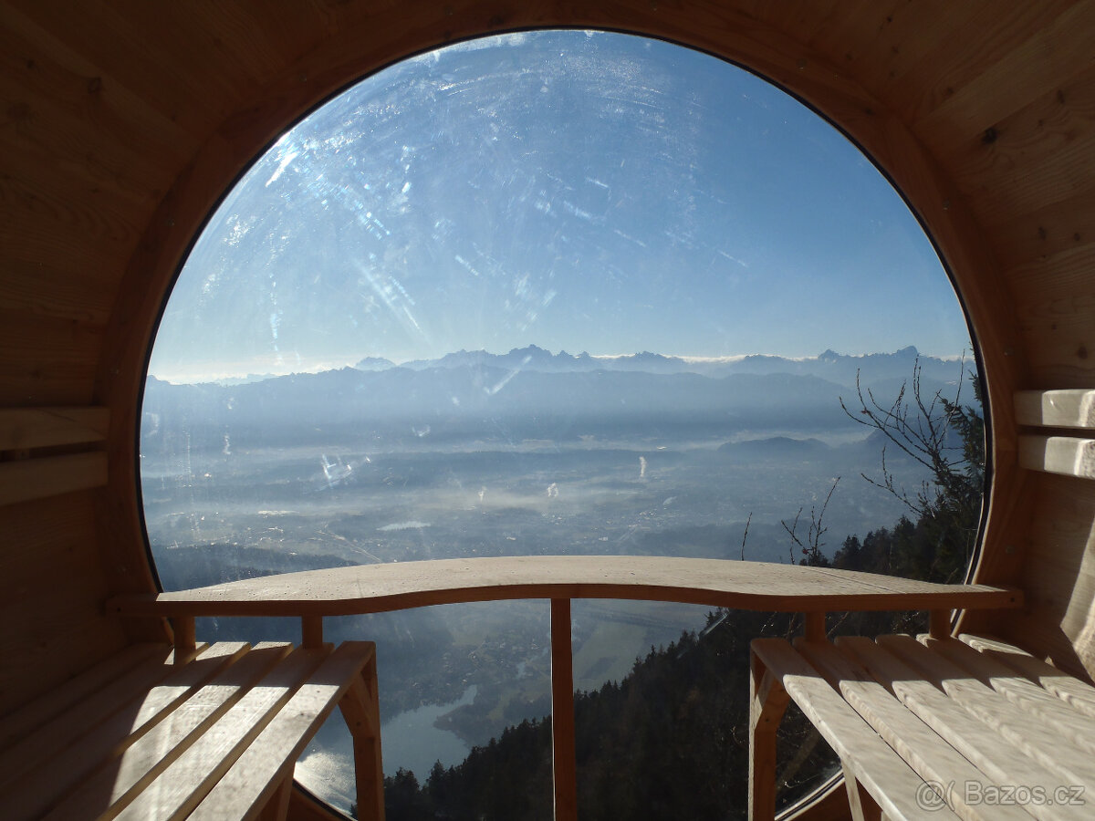 Venkovní sudová sauna s panoramatickým oknem - 13