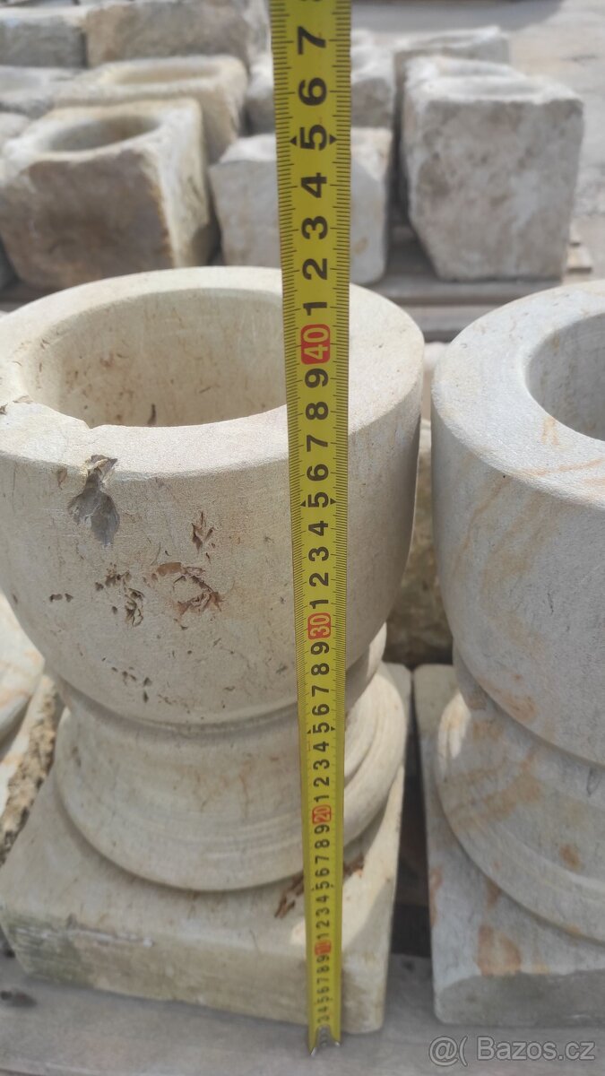 Kamenná váza, pískovcová váza, kalich, koryto, 20 ks - 13