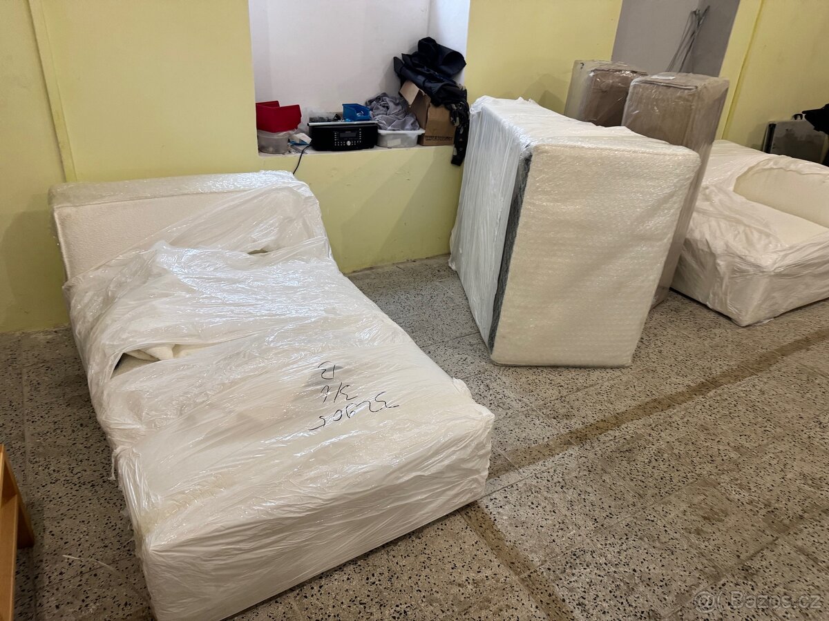 NOVÁ krásná Sedací souprava Sirpio manšetr Béžová - 13