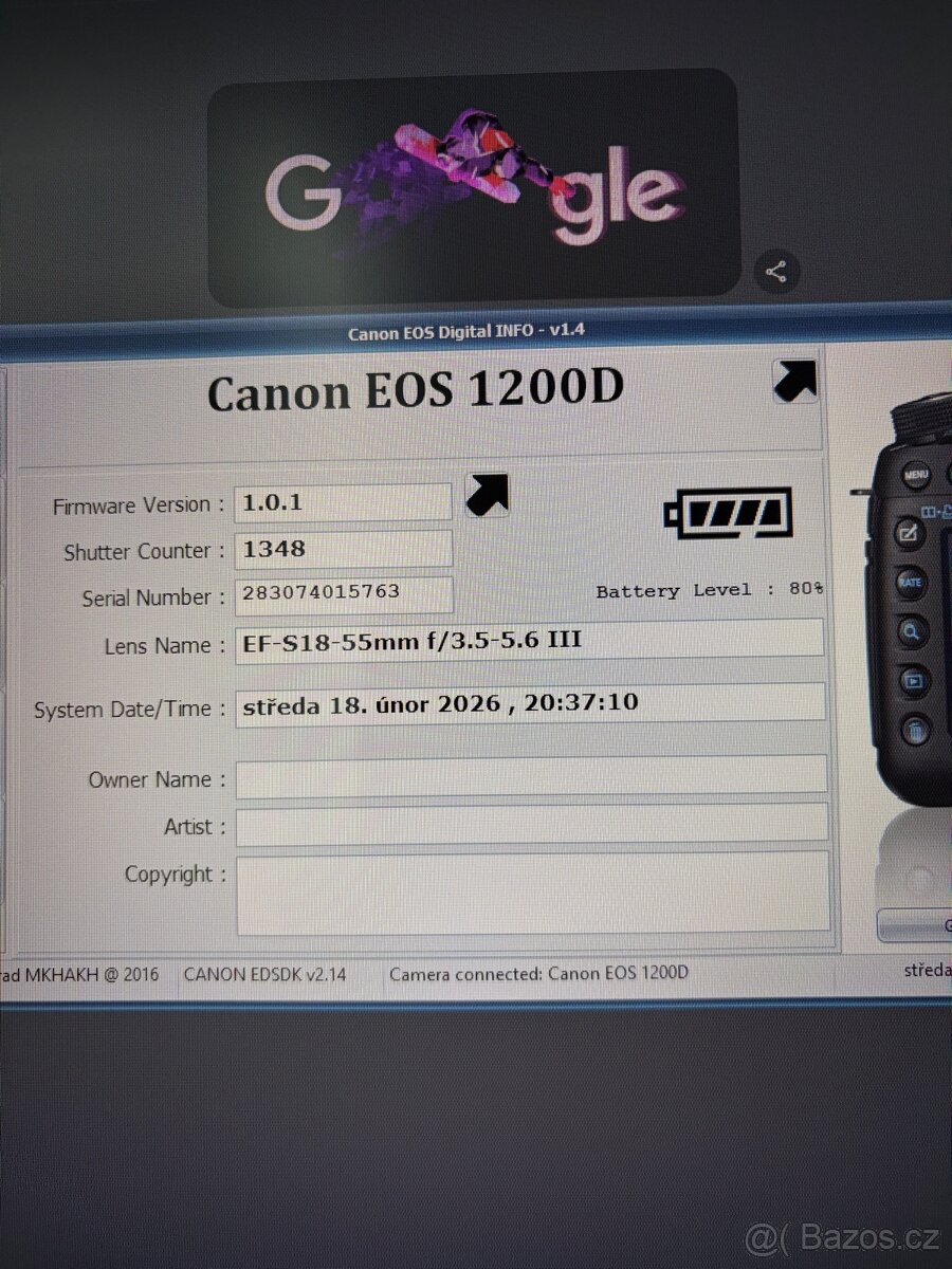 Canon 1200d+18-55mm+příslušenství - 13