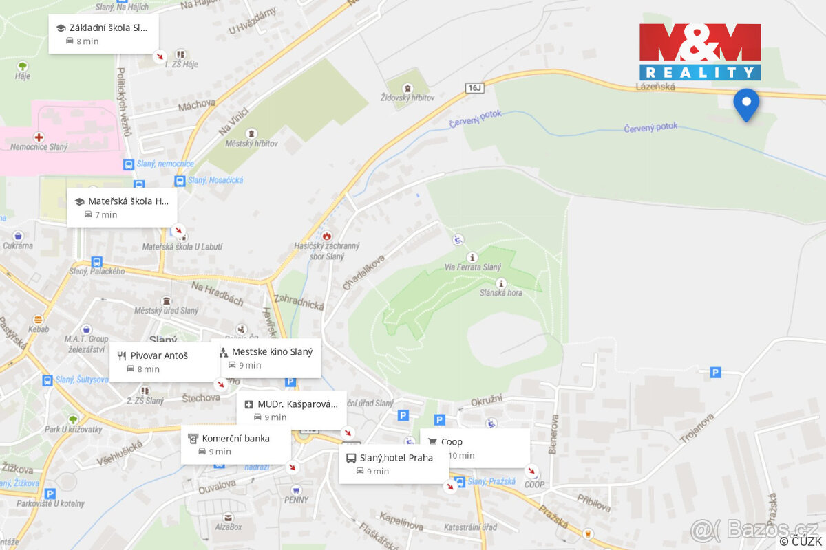 Pronájem bytu 1+kk v Slaném, ul. Lázeňská - 13