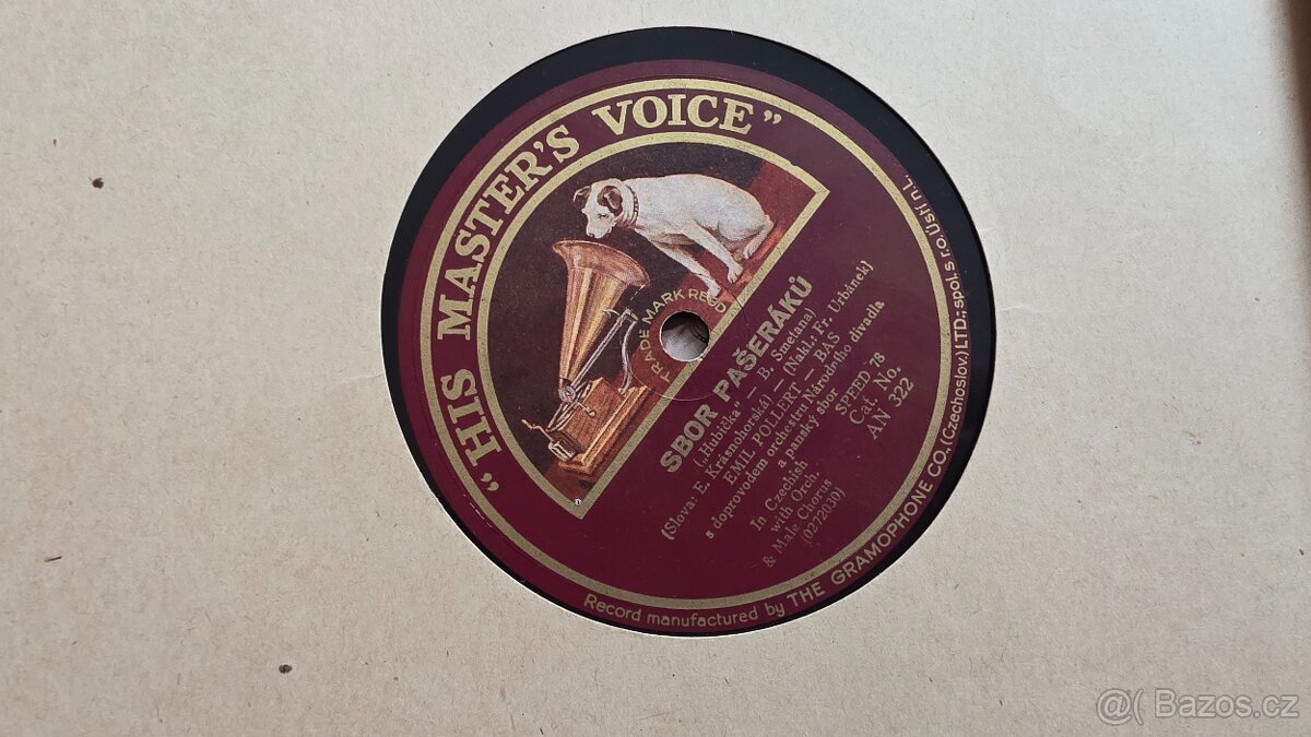 Staré šelakové desky platne LP 78 His Masters Voice - 13