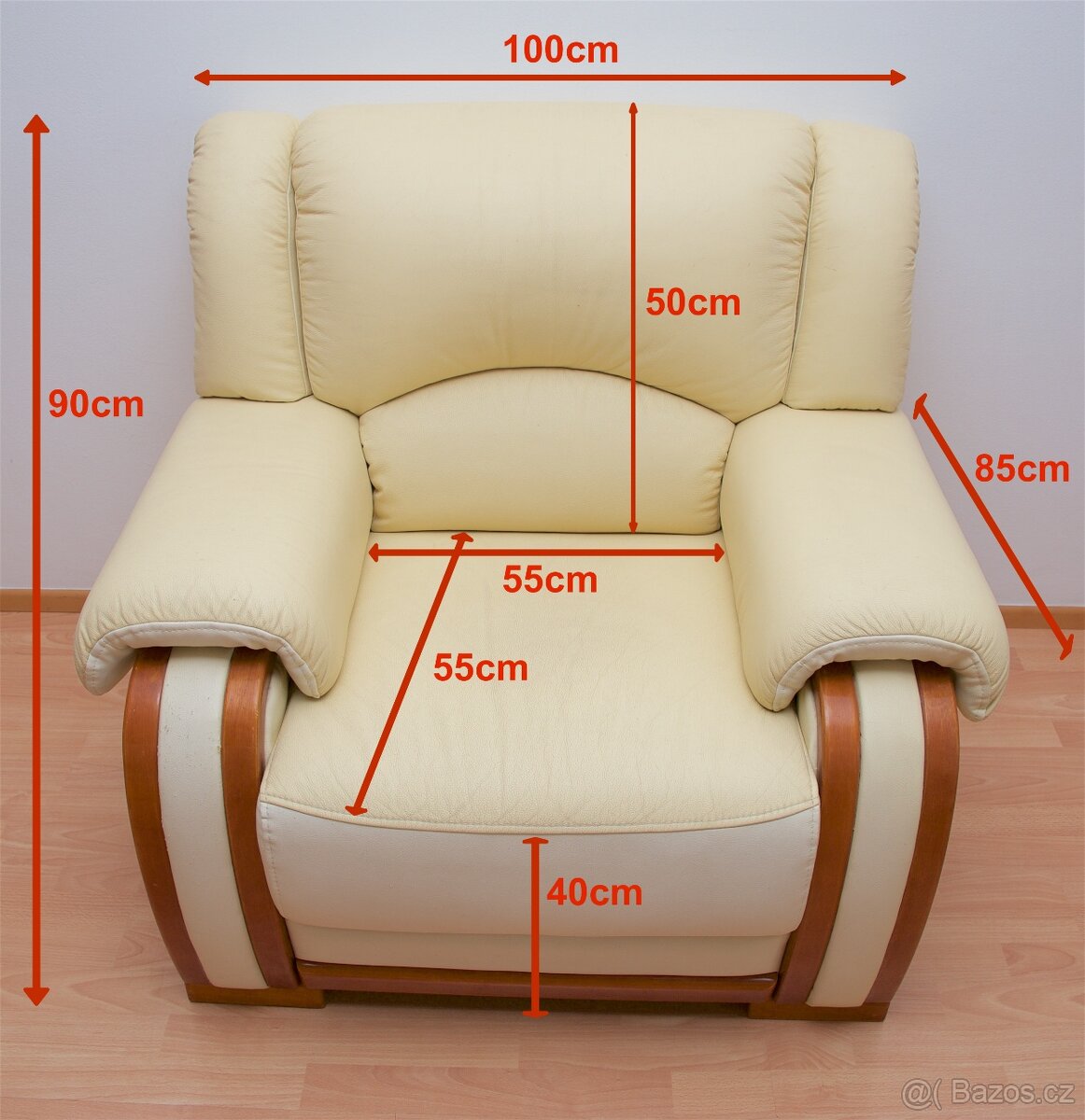Kožená sedací souprava 3+2+1 nerozkládací - 13