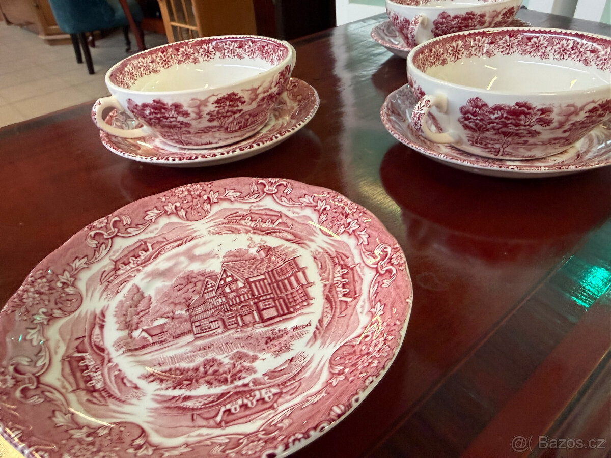 Anglická čajová osmidílná sada - 13