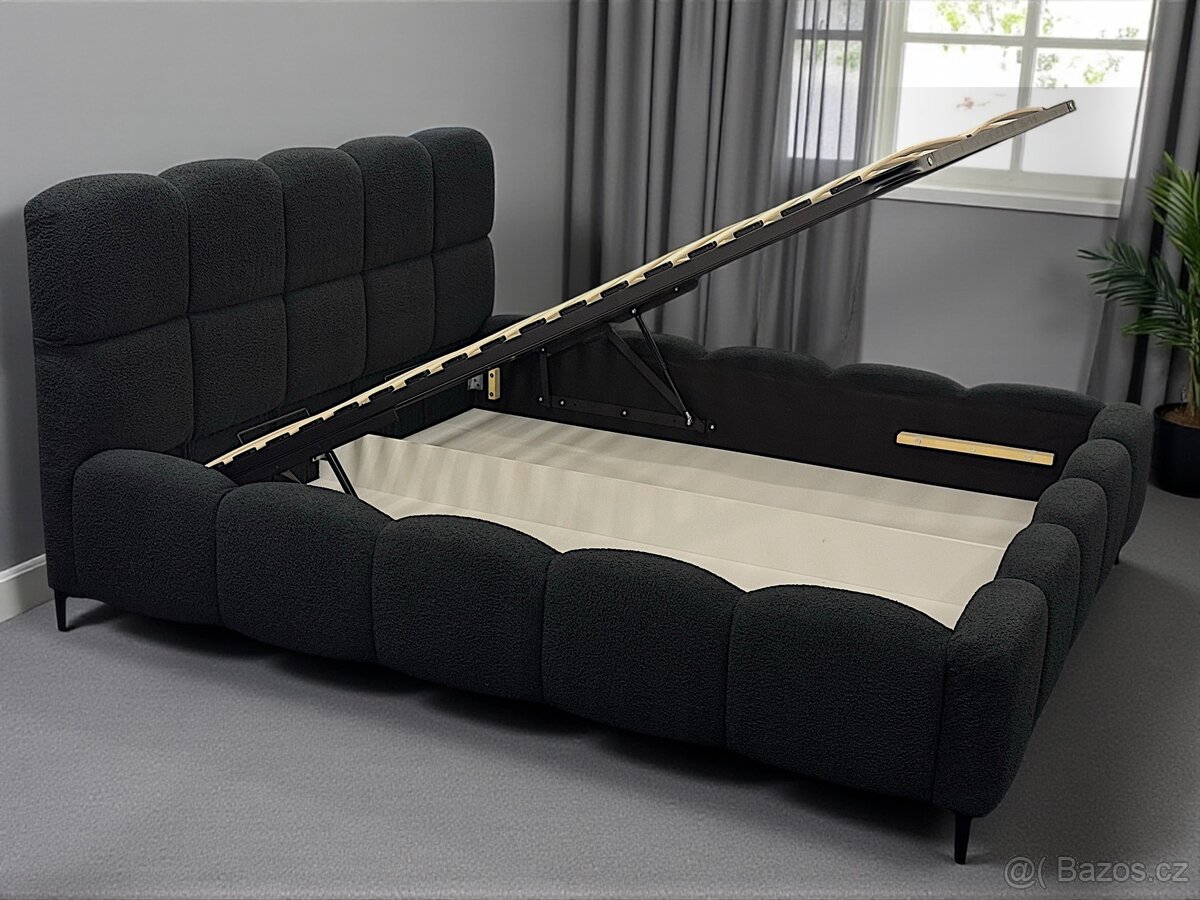 Manželská postel , uplne nový . Černá | 180x200 - 13