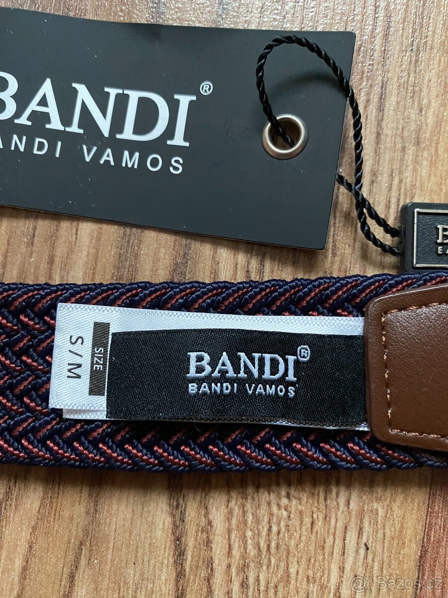 Nový pánský pružný opasek Bandi - S/M - tmavě vínový - 13
