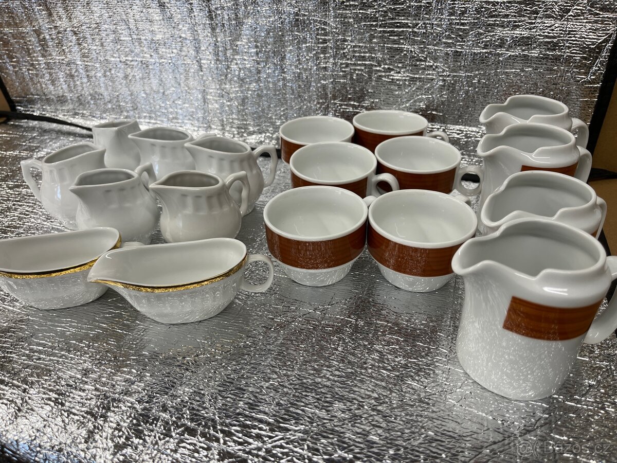 Retro gastro hrníčky a mlékovky / talíře - 13