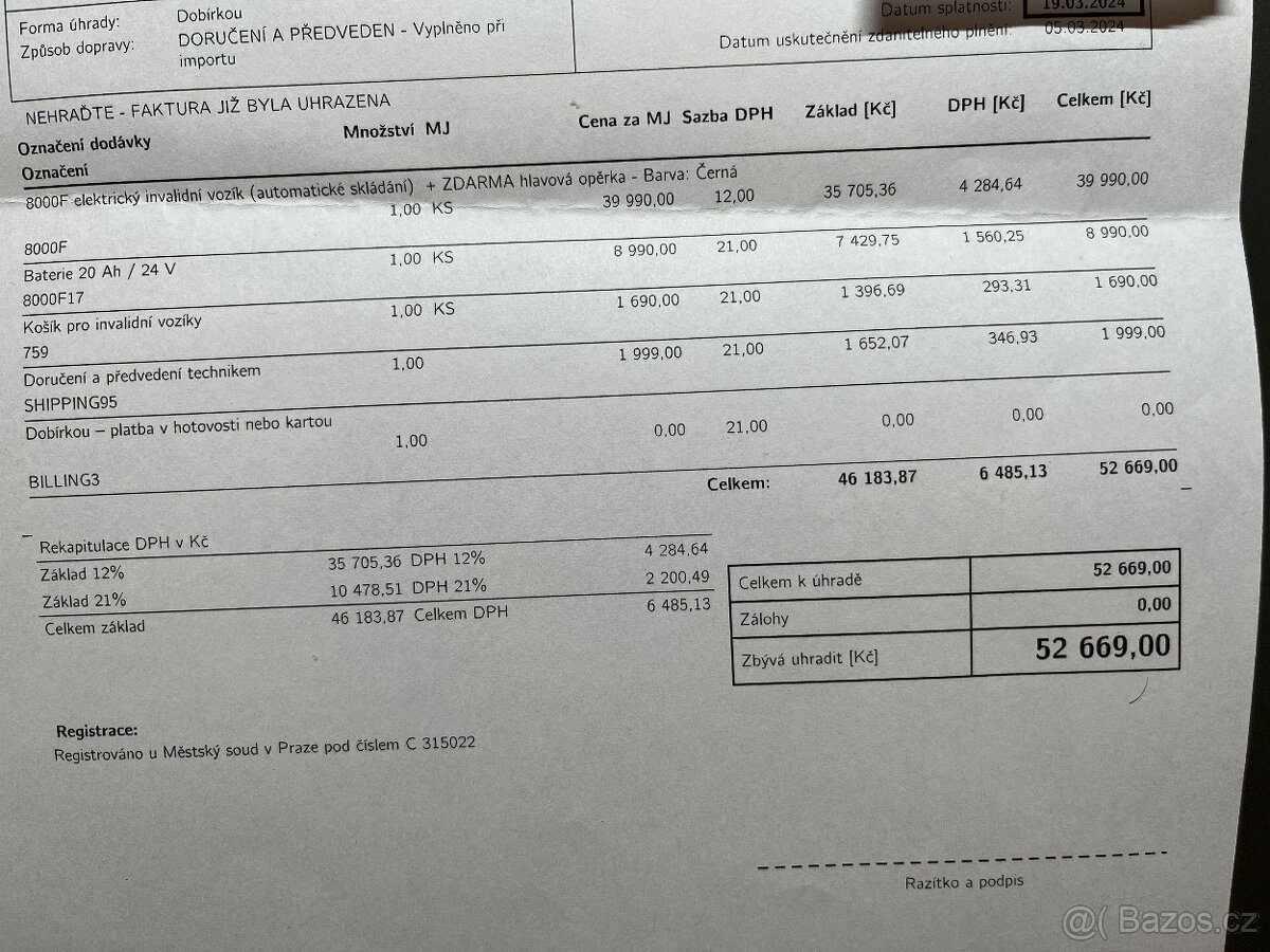 Elektrický invalidní vozík - 13