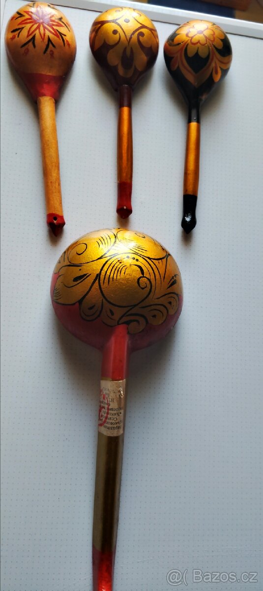 Dřevěné ručně malované lžíce SSSR - 13