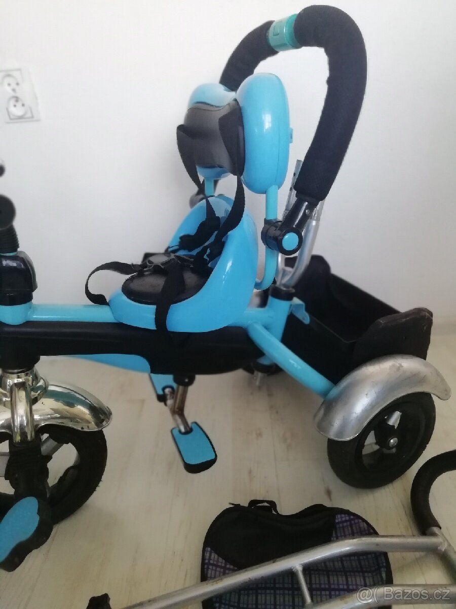 Tříkolka s madlem. Modrá. - 13