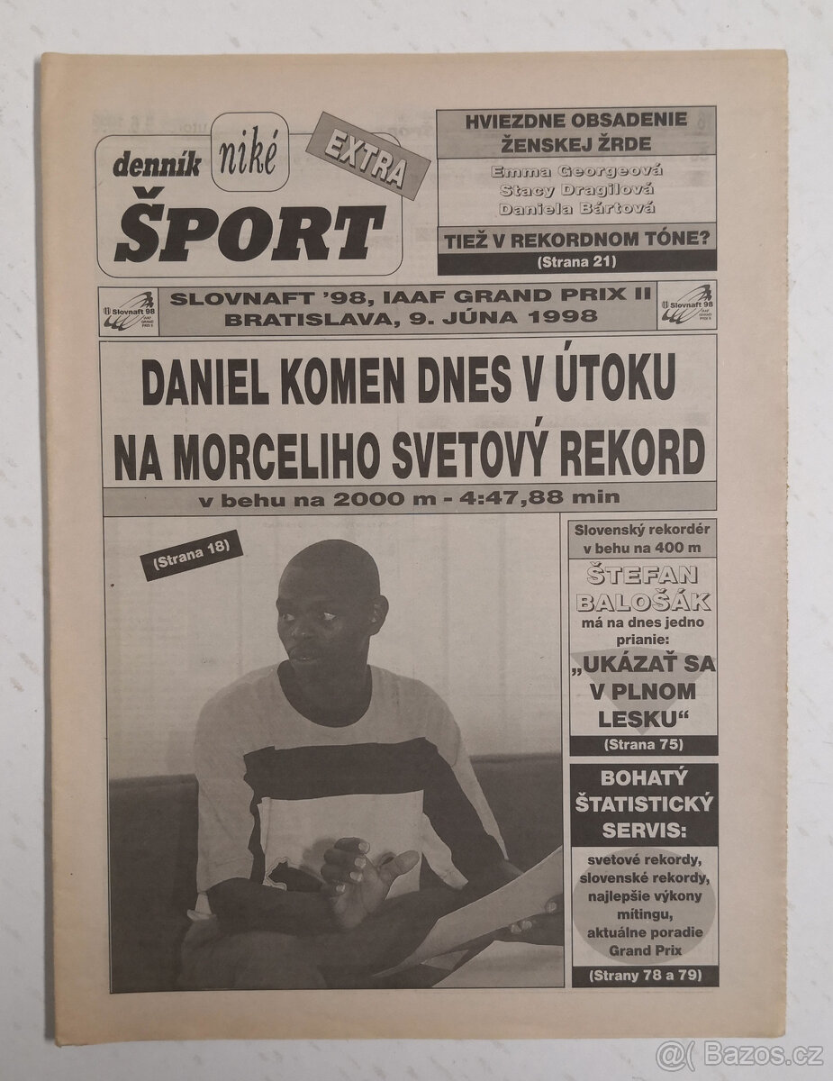 Staré noviny Denník Šport 3 - 13