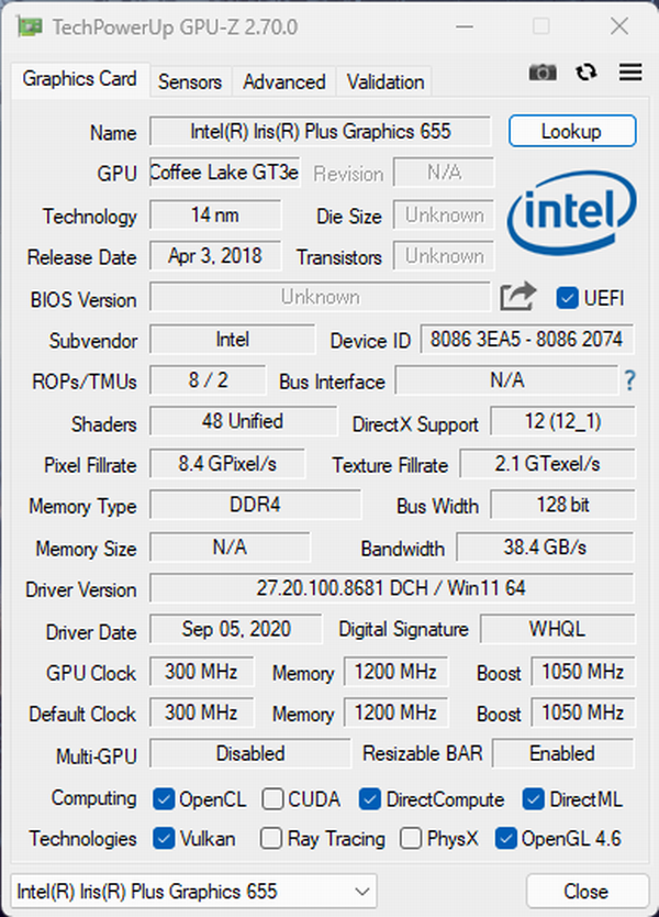 Intel NUC 8i5BEK - 13