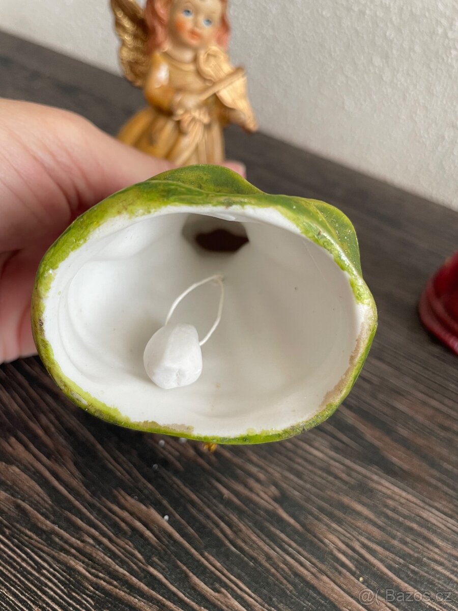 Luxusní set porcelánových 🎄 vánočních andělíčků 🔔 zvonečků - 13