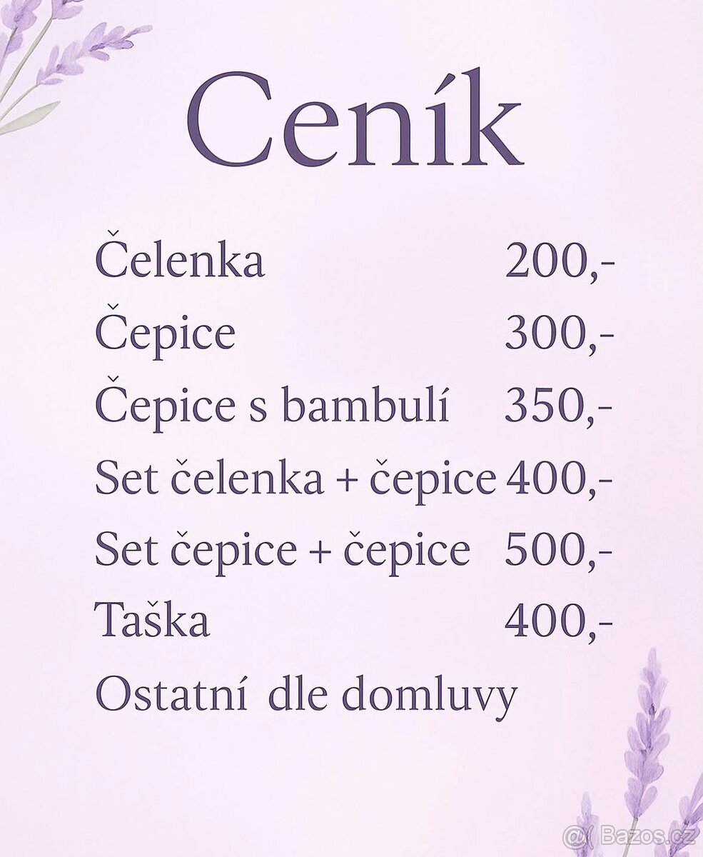 Háčkované čepice, čelenky a jiné výrobky - 13