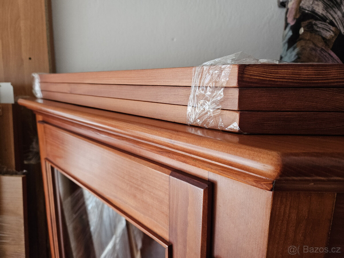 Komoda + rohová vitrína - masiv - SLEVA - 13