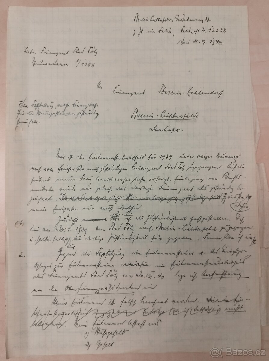 DOKUMENTY PO GENERÁL SS BERNHARD VOSS 1 - 13