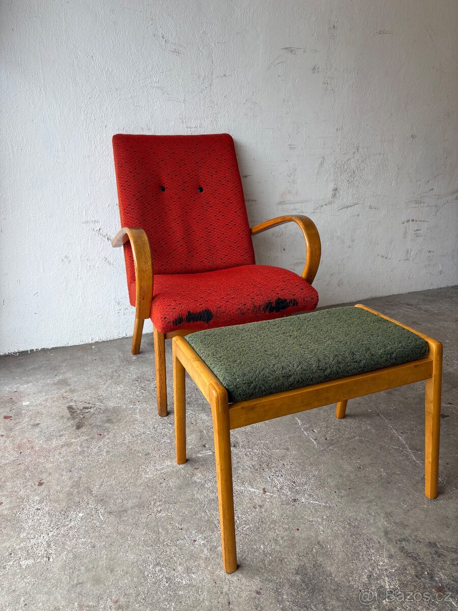 Retro křeslo s podnoží - 13
