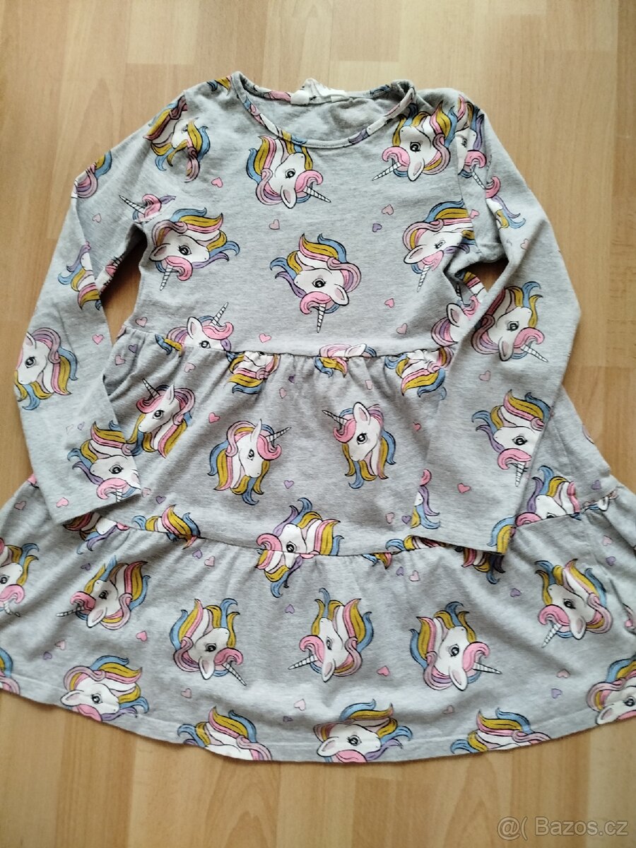 Oblečení Tchibo, H&M, vel.134, mikina, šaty, legíny - 13