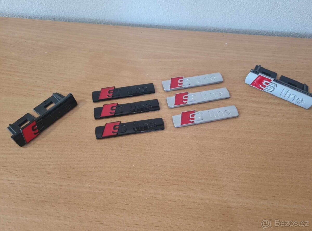 Cierne a sive Napisy S-LINE pre AUDI - 13