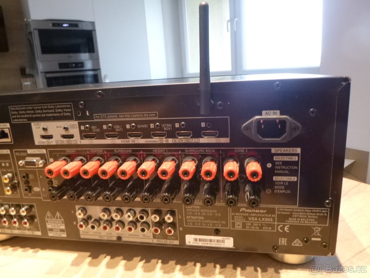 9.2 AV receiver PIONEER VSX-LX503 DolbyAtmos 9x180W - 13