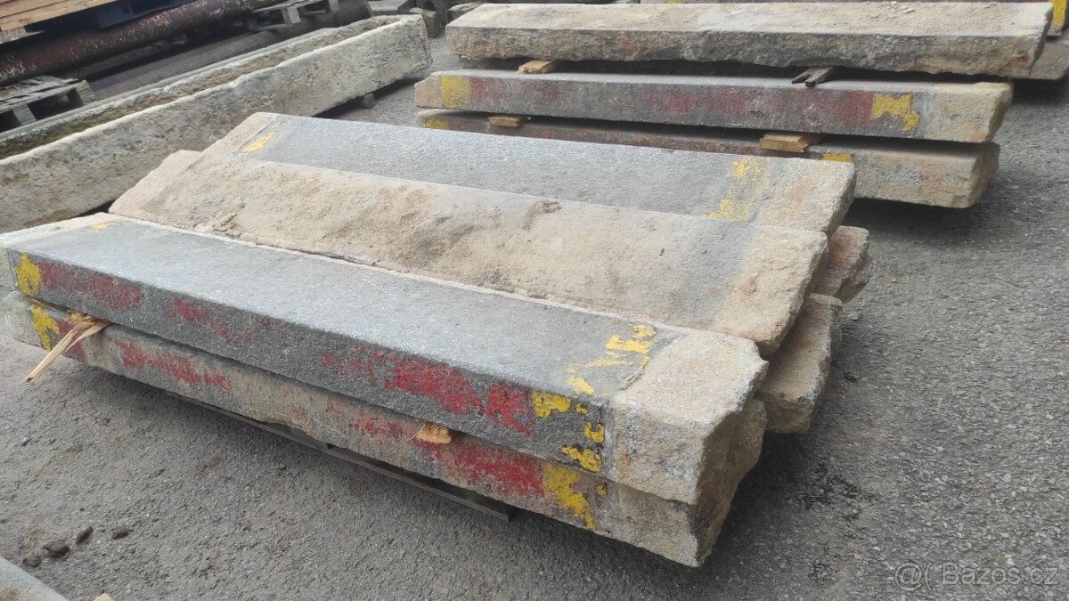 Staré kamenné schody, žulové schody, schod, 20 ks - 13