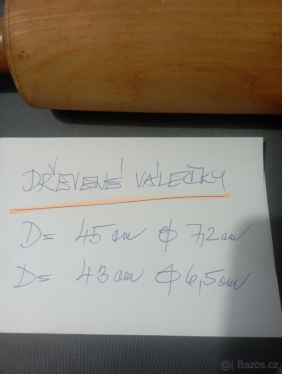 dřevěný váleček na těsto, retro 2 kusy - 13