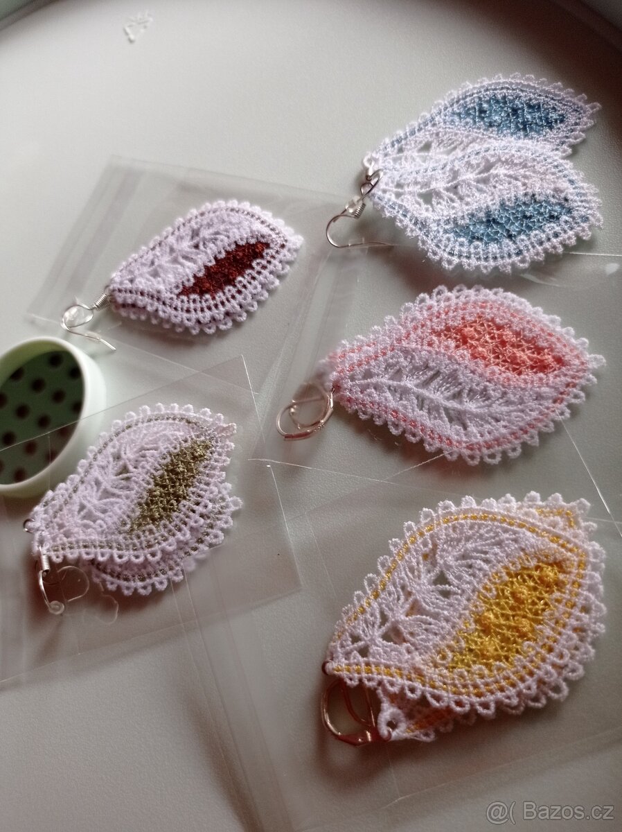 Náušnice krajkové - 13